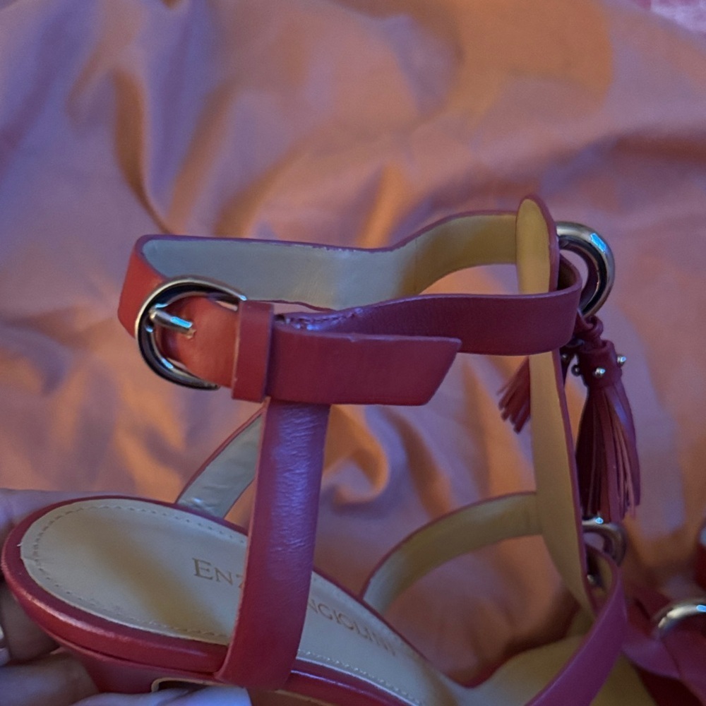 Enzo Angiolini Pink Strappy Heels - Picture 5 of 6